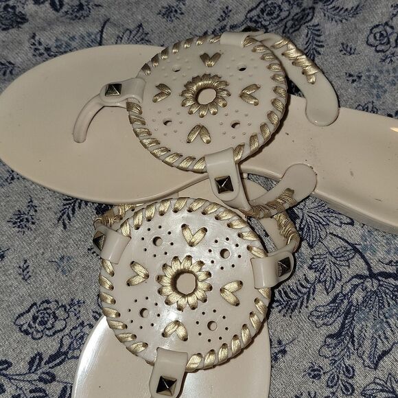 Jack Rogers Georgica Jelly Thong Sandals Women's Size 5 - Picture 3 of 10